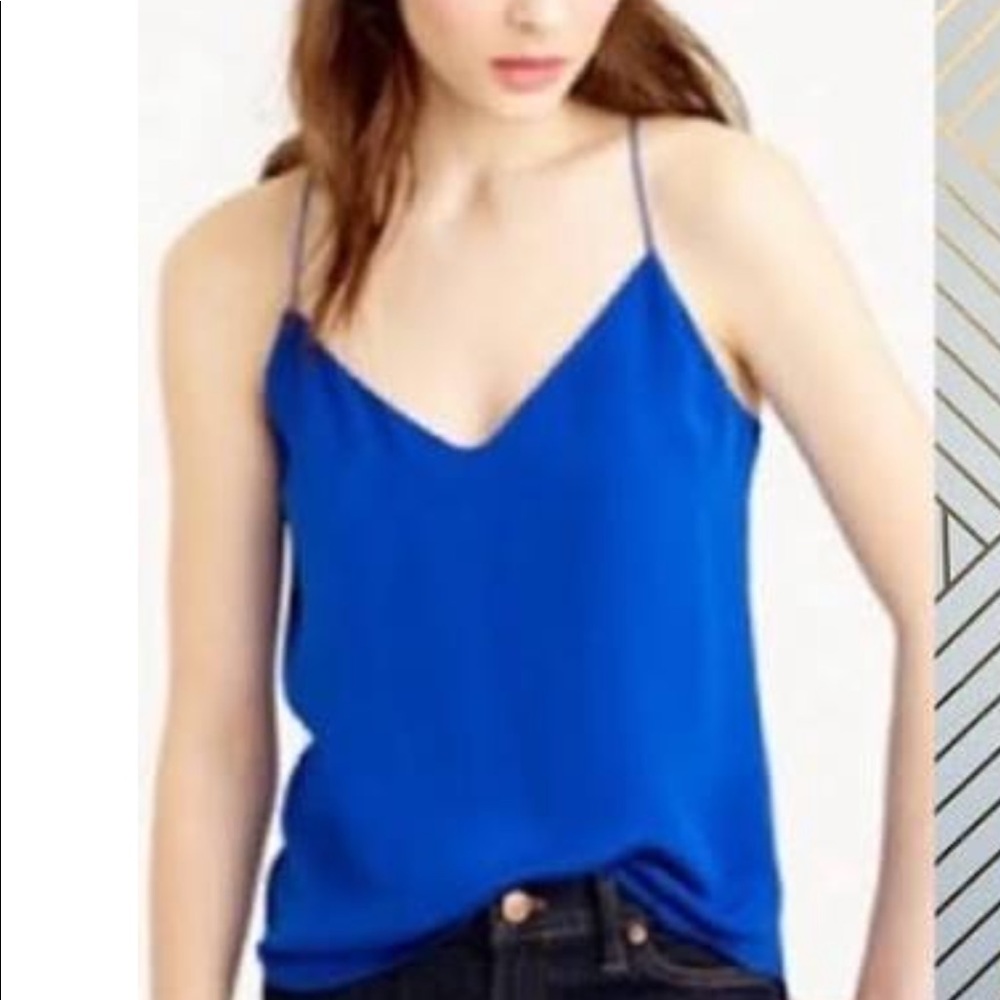 J. Crew Royal Blue Camisole Blouse